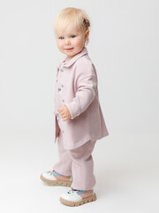 рубашка  для девочки  КР 302812/розово-бежевый 2706 к639