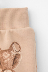 брюки  для девочки  КР 400599/нежный бежевый,милые мишки к413