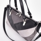 Сумка Саломея 595 мульти итальянский серо-черный