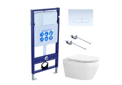 Aquatek SET Aquatek ЛЕЯ T-KKI01-013 SET Aquatek ЛЕЯ T-KKI01-013  (рама Aquatek Standard INS-0000012,KDI-0000013 ,KKI-0000001+унитаз ЛЕЯ AQ1199T-00  с тонким сиденьем soft-close) фото