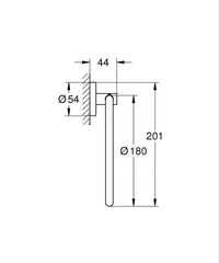 Кольцо для полотенца GROHE Essentials, матовый чёрный (1024612430)