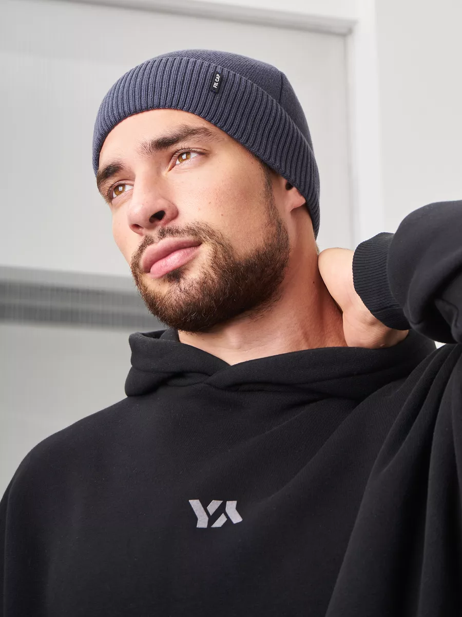 Шапка бини зимняя весенняя с флисом