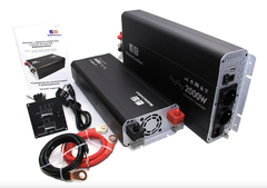 Инвертор с зарядным устройством MobileComfort S2012-BC, чистый синус, 2000Вт, 12В, 30А