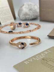 30428- Комплект украшений колье + серьги в стиле BVLGARY