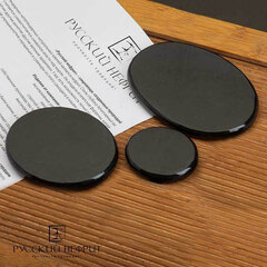 Камни из черного нефрита для стоунтерапии. Набор 3шт