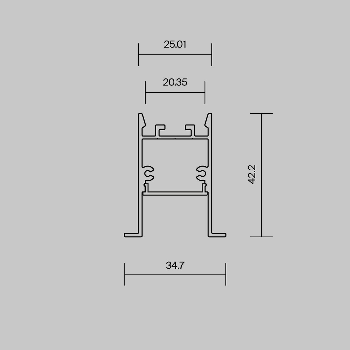 Алюминиевый профиль встраиваемый скрытого монтажа Maytoni Led Strip ALM-3542-B-2M 632015