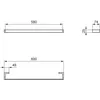 Ideal Standard T4498A2 CONCA Полотенцедержатель 60 см, квадратный дизайн (290745)