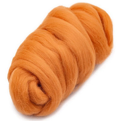 Шерсть для валяния "ПЕХОРКА", полутонкая шерсть 50г, 099 абрикос