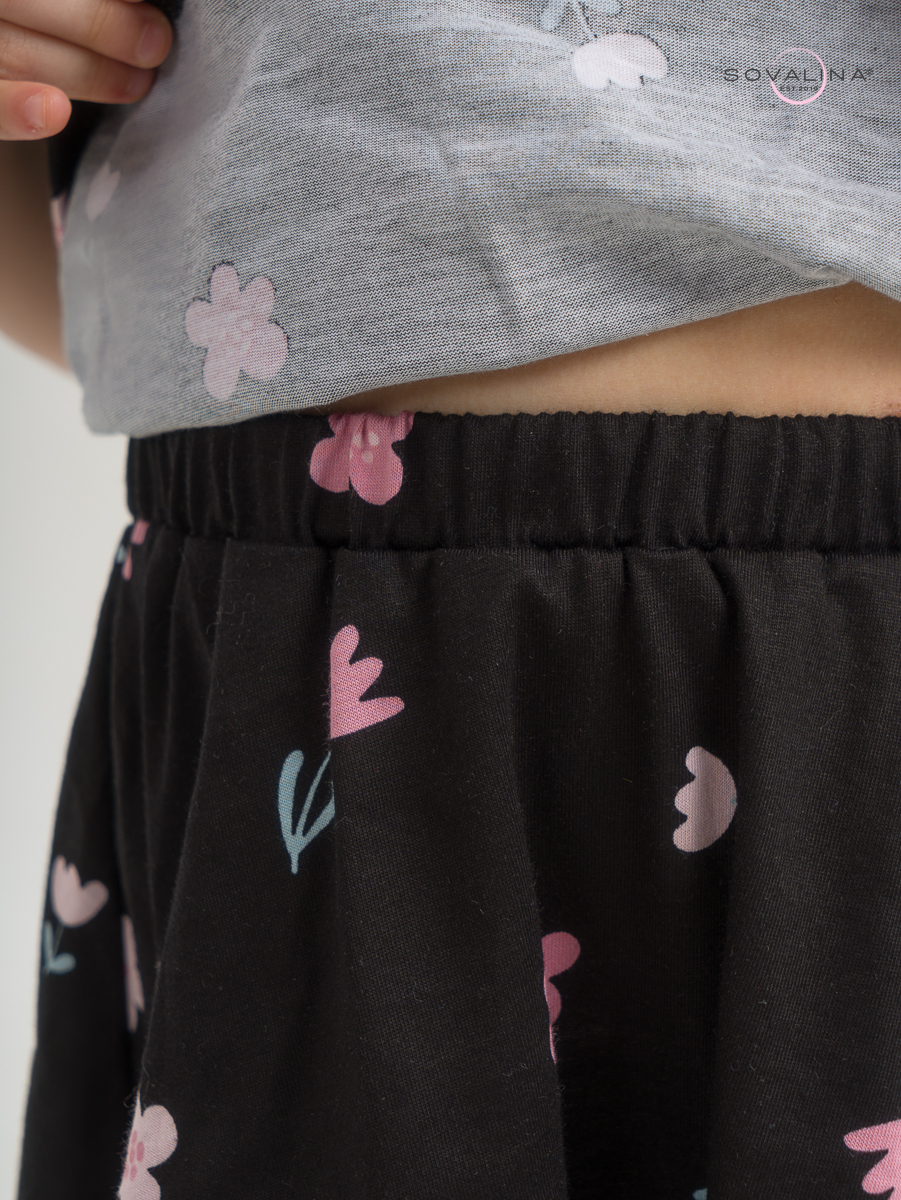 Костюм Мальвина SG тюльпаны на черном New