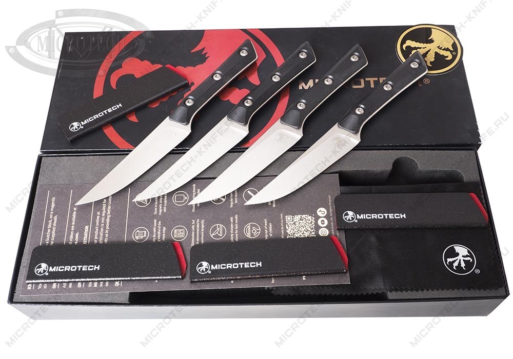 Сет Microtech Kitchen Steak Set 4 Black Classic