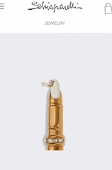 84570 - Кольцо на весь ПАЛЕЦ с красным/белым ногтем в стилистике SCHIAPARELLI