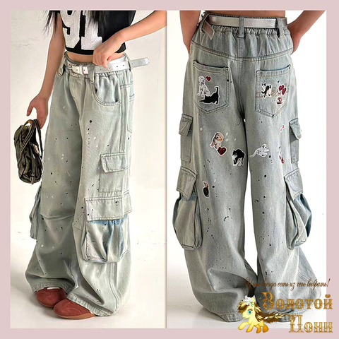 Джинсы девочке (7-12) 251205-GNK355