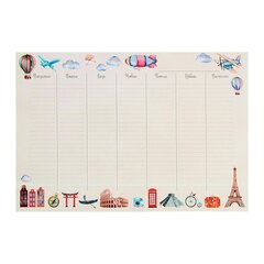 Планер недатированный настольный, 290х200 мм, Канц-Эксмо, КБС, 55 л., линия, "Путешествия"