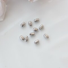 Бусина разделитель (спейсер) фриформ, 5*4 мм, родий, 10 штук, Р036