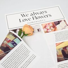 Упаковочная пленка/для цветов, Двухсторонняя матовая, Романтика, белая, 65 мкм, 0,4*0,56 м, 5 шт.