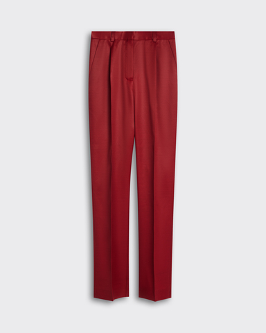 Брюки из шерсти и шелка Эрменеджильдо Дзенья бордо