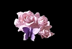 Силиконовый молд № 2047 Мотылек в цветах