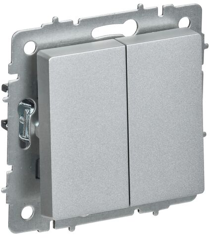 BRITE Выключ. 2-кл. перекр. 10А ВС10-2-3-БрА алюм. IEK