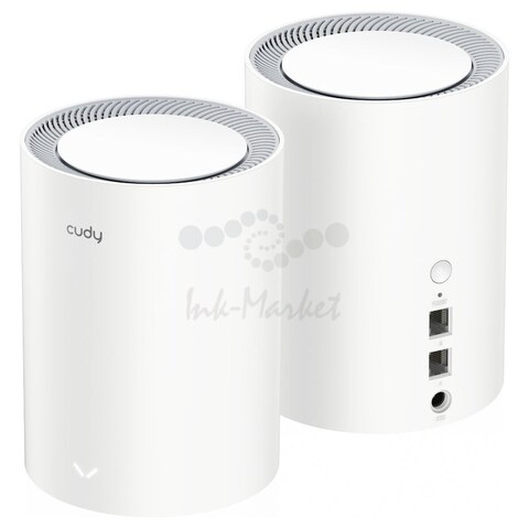 Бесшовный Mesh роутер Cudy M1800(2-Pack) AX1800 10/100/1000BASE-TX белый (упак.:2шт)