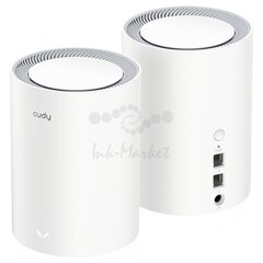 Бесшовный Mesh роутер Cudy M1800(2-Pack) AX1800 10/100/1000BASE-TX белый (упак.:2шт)
