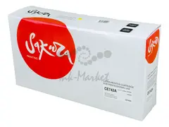 Картридж Sakura CE742A (307A) для HP, желтый, 7300 к.
