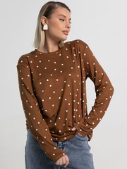 Лонгслив Вдвоём с тобой (коричневый) Б15511-7М LT Collection