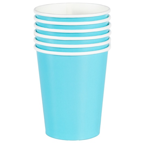 Стакан голубой 250мл 6шт
