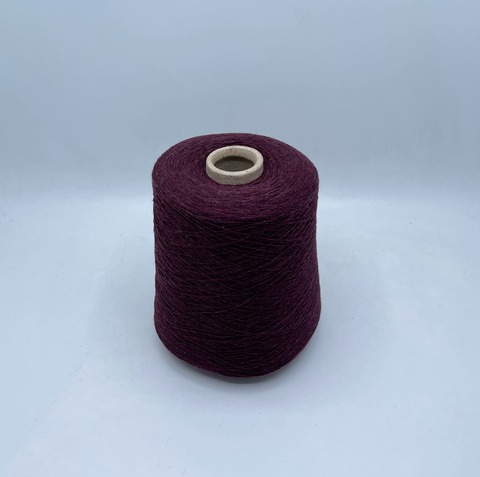 Бобинная пряжа (пр.Италия),1500м/100гр, 80%шерсть, 20%полиамид, цвет- Винный меланж, арт.31553