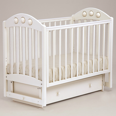 АБ 24.2 " Орхидея" кровать детская  маятниковая  поперечн с шариками (орех светлый)