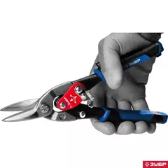 ЗУБР 250 мм, прямые ножницы по металлу,Профессионал(23130-S)