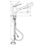 Hansgrohe Zesis M33 74803800 Смеситель для кухни с вытяжным изливом (нержавеющая сталь шлифованная)