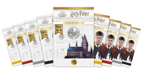 Набор из 9 монет 10 евро Франция серебро 2021 Гарри Поттер второй выпуск (HARRY POTTER)