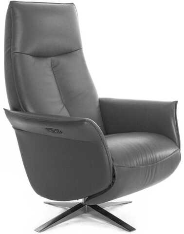 Кресло реклайнер Relax LOTUS ELECTRO NEW 4092D, натуральная кожа, (088 IRON GREY)