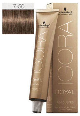 Краситель для волос Igora Absolute 7-50 Средний русый золотистый натуральный Schwarzkopf Professional