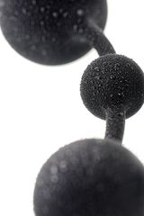 Черная анальная цепочка A-toys с шариками - 35,9 см. - 