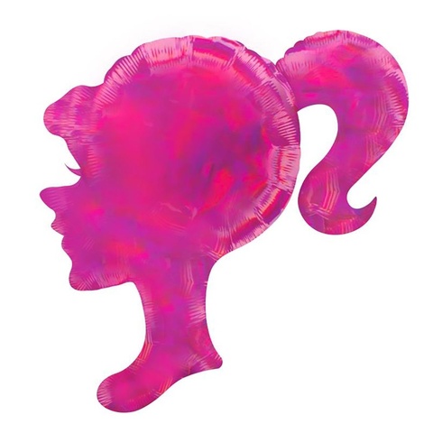 Шар фигура Профиль девушки розовый