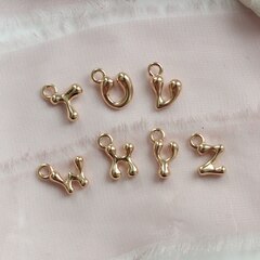 Подвески буквы T, U, V, W, X, Y, Z позолота, 13 мм, 1 шт, П694, П695, П696, П697, П698, П699, П700