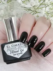 El Corazon Гель-лак IDeal Gel №GL-101 чёрный, 7 мл   UV/LED