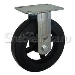 Большегрузная неповоротная колесная опора FCd 125, литая черная резина
