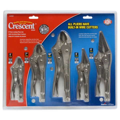 Crescent 5-Piece Locking Plier Set