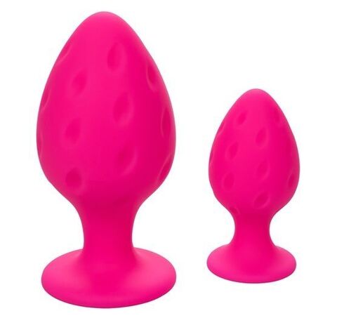 Набор из двух розовых анальных пробок Cheeky - California Exotic Novelties Anal Toys SE-0440-10-3