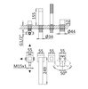 Cezares PORTA-BVDM4-NOP Смеситель на борт ванны с выдвижным душем и переключателем, исполнение черный матовый
