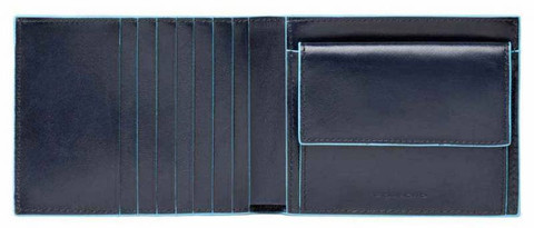 Кошелек мужской Piquadro Blue Square PU1239B2R/BLU2, синий, кожа натуральная