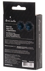 Erolanta Пэстисы круглые, с кружевом, черные, оборот коробки
