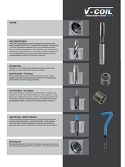 Набор для восстановления резьбы М12х1,75 11пр V-Coil Rapid Volkel 04321