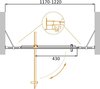Душевая дверь в нишу Cezares MOLVENO-BA-12 MOLVENO-BA-12-90+40-C-Cr-IV