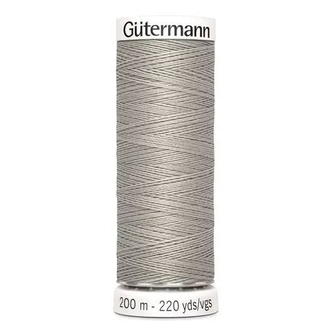 Нить Sew-All 200 м, Gutermann, 118 серый крем