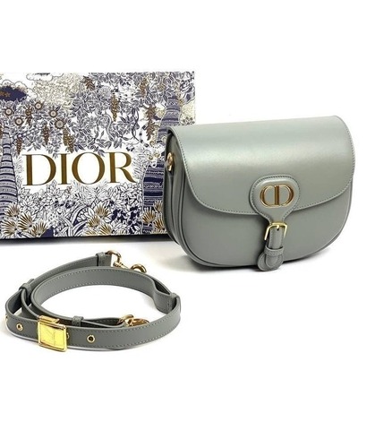 Сумка Dior Bobby, средний формат светло-серый