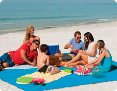 Пляжный коврик Анти песок зелёный Sand Free Mat