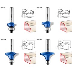 ЗУБР 4 шт, набор профильных фрез по дереву, Профессионал (28795-H4-2)